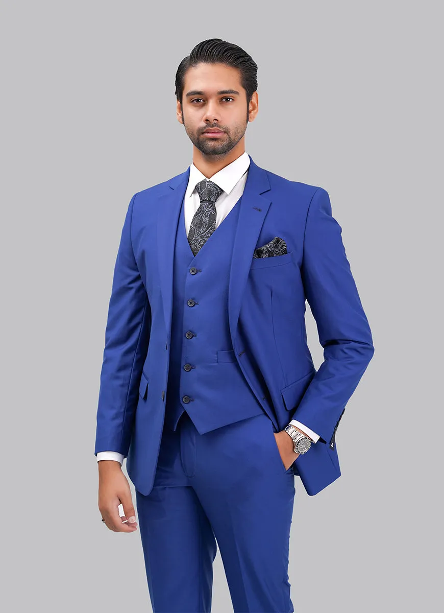 Royal Blue Plain 3-Piece Suit