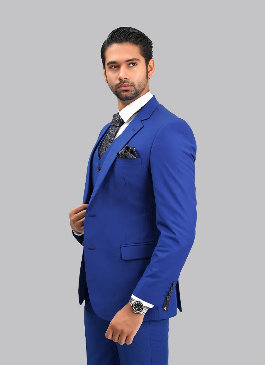 Royal Blue Plain 3-Piece Suit