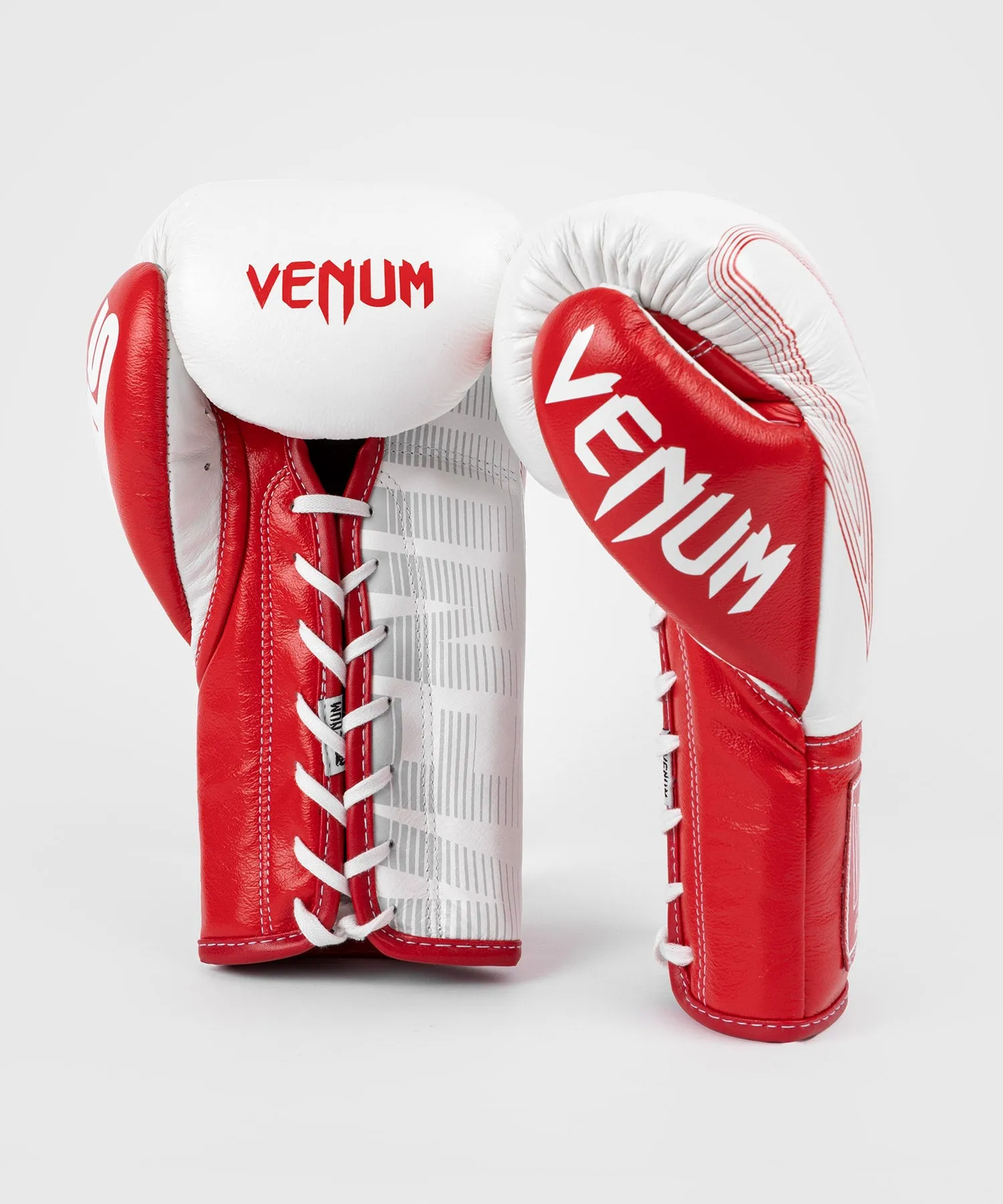 RWS x Venum Official Boxing Gloves with Laces - White