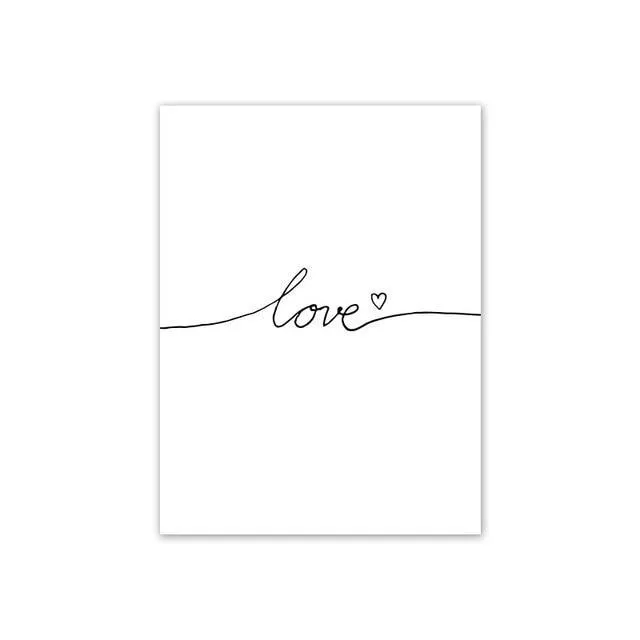 Scandinavian Style Love Poster