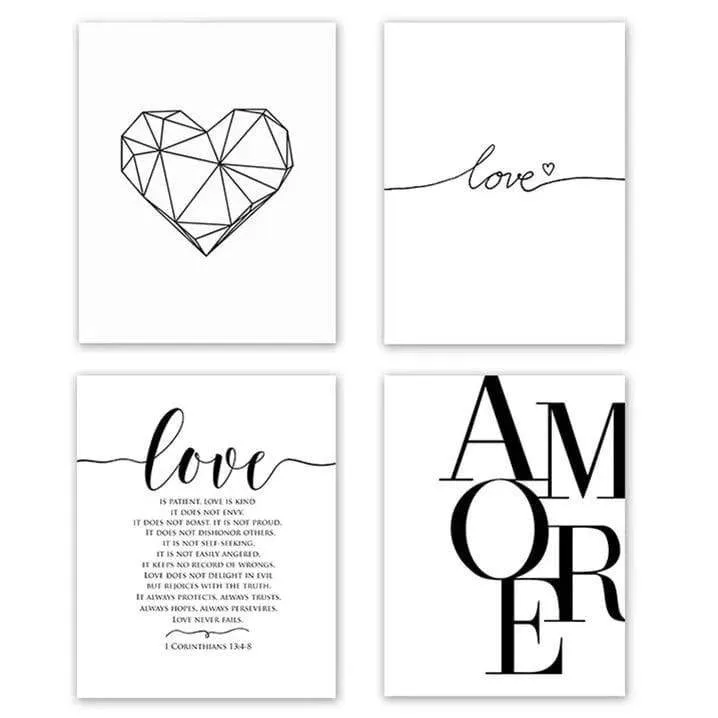 Scandinavian Style Love Poster