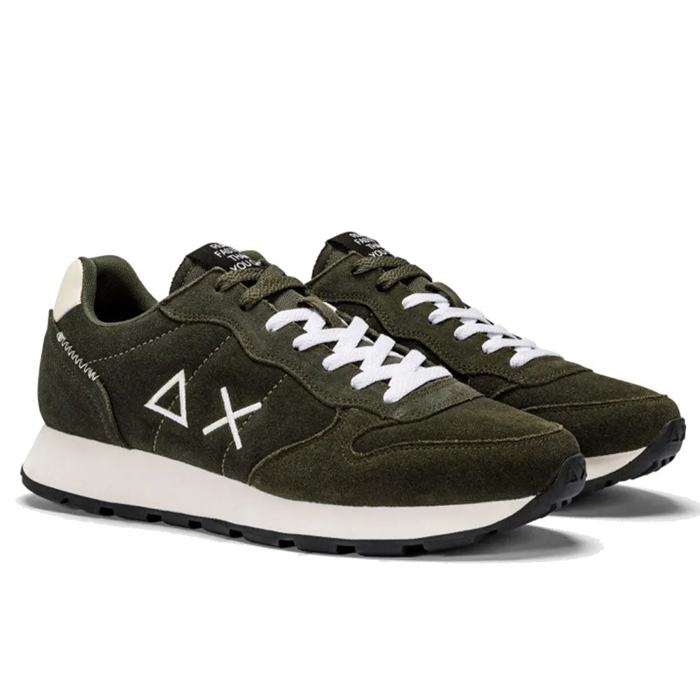 Scarpe Uomo Sun68 Sneakers Tom Suede Militare Scuro - Z43106