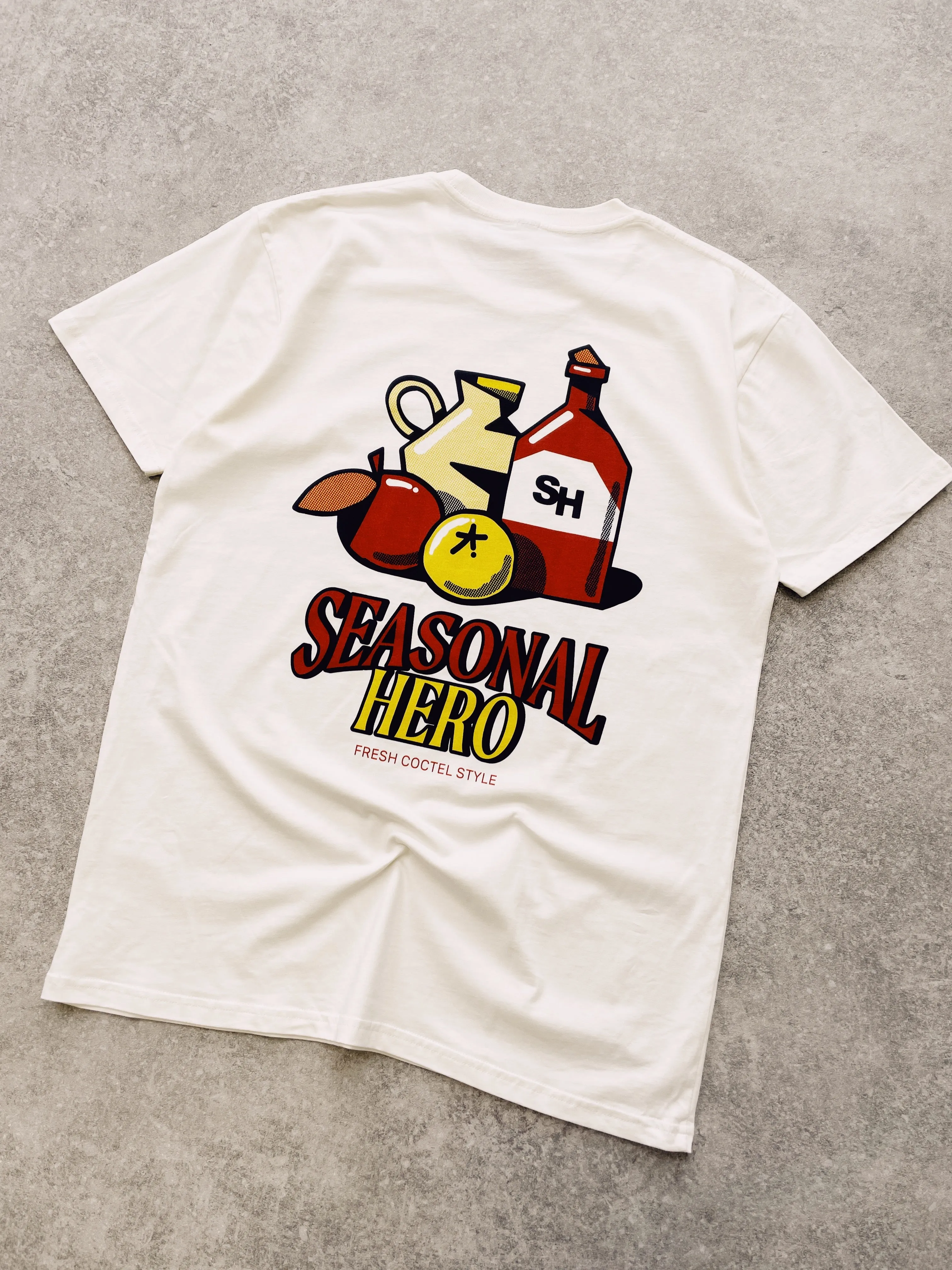 Seasonal Hero 'Coctel Style' Tee - Natural