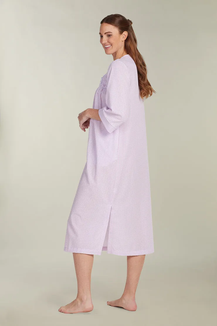 Seersucker Long Robe