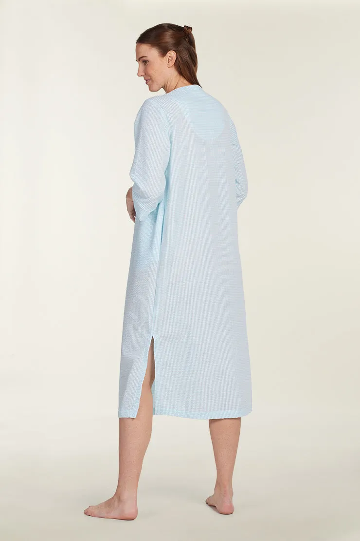 Seersucker Long Robe