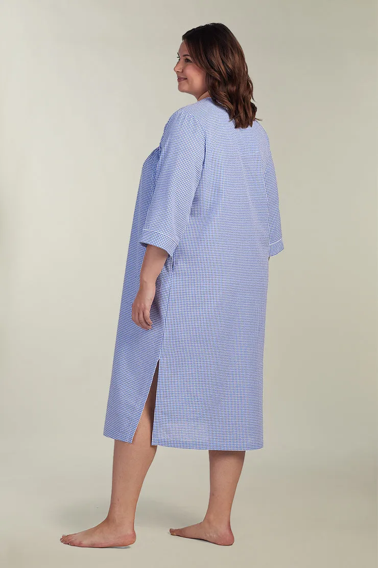 Seersucker Long Robe