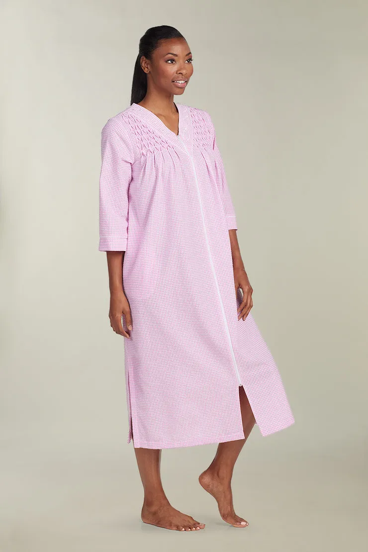 Seersucker Long Robe