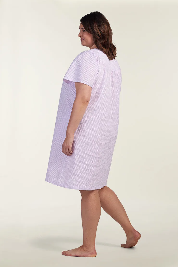 Seersucker Short Robe