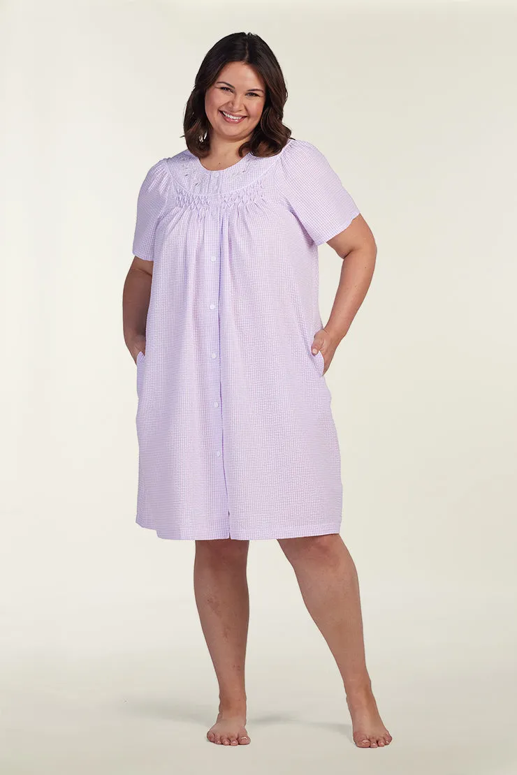 Seersucker Short Robe