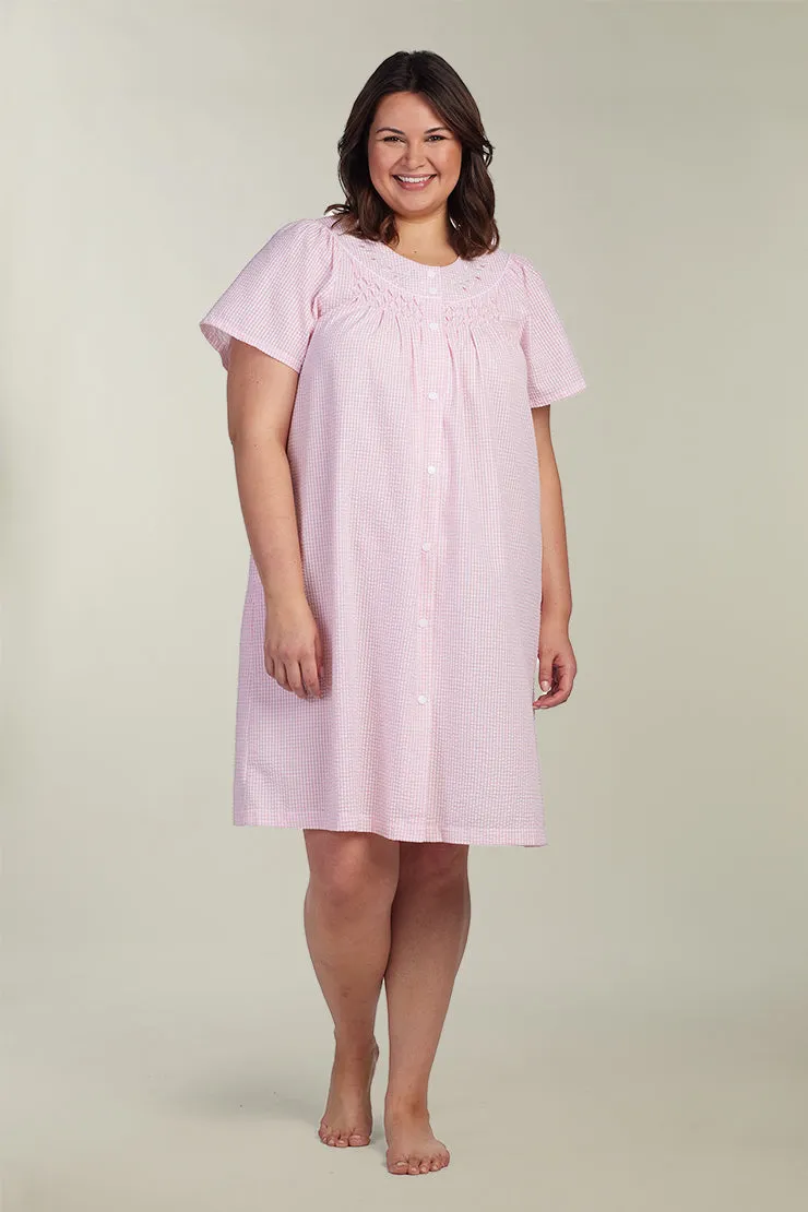 Seersucker Short Robe