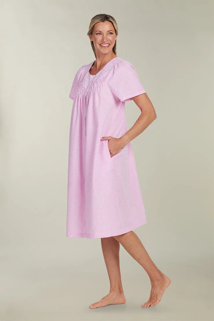 Seersucker Short Robe