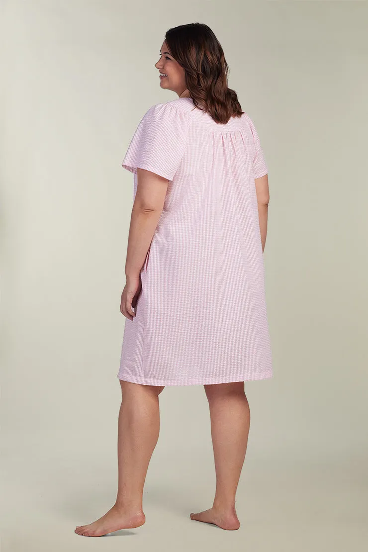 Seersucker Short Robe