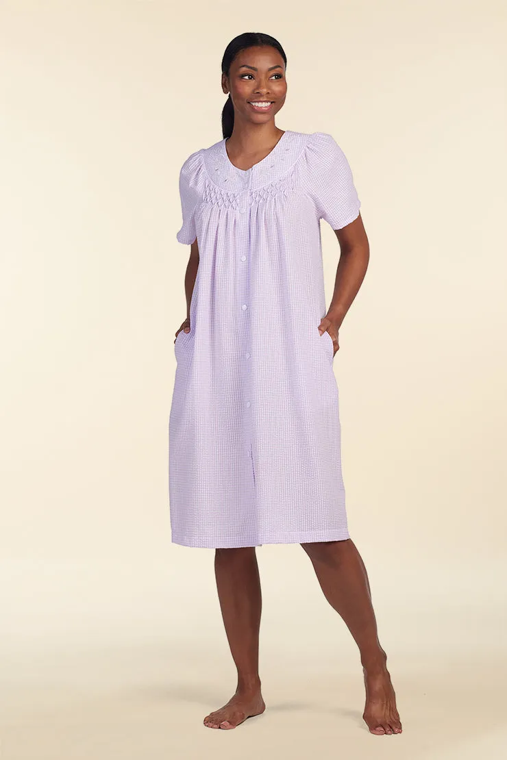 Seersucker Short Robe