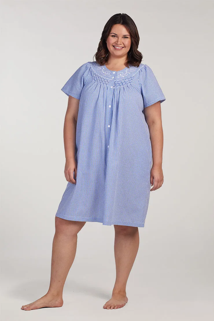 Seersucker Short Robe