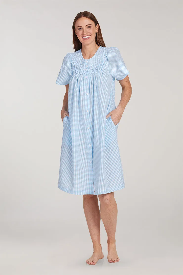 Seersucker Short Robe