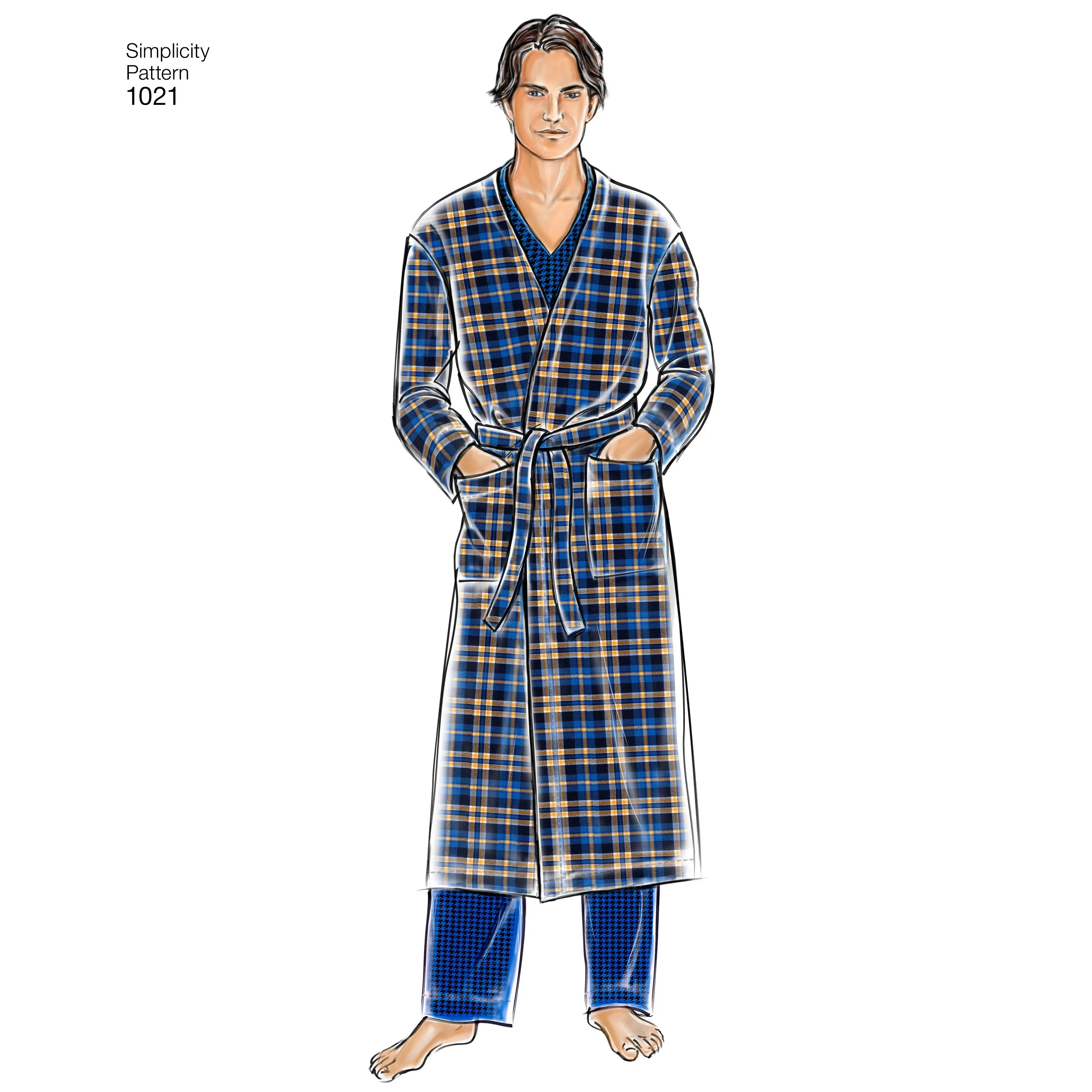 Simplicity Sewing Pattern 1021 Men’s Classic Pyjamas & Robe