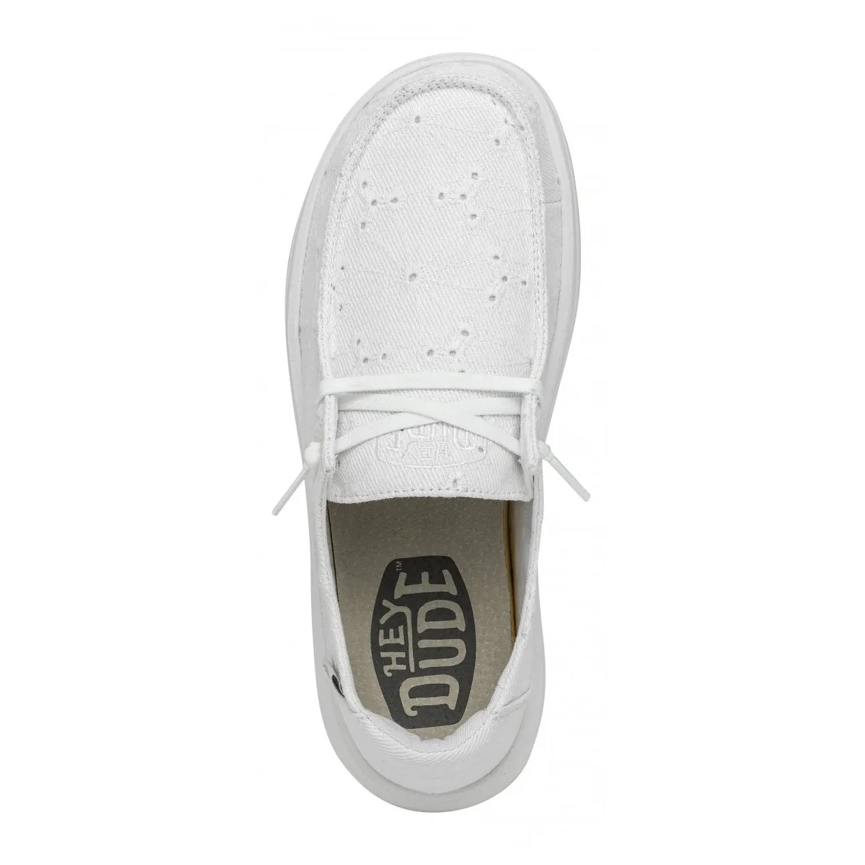 Sneakers Donna Hey Dude Wendy Rise Eyelet W Bianco