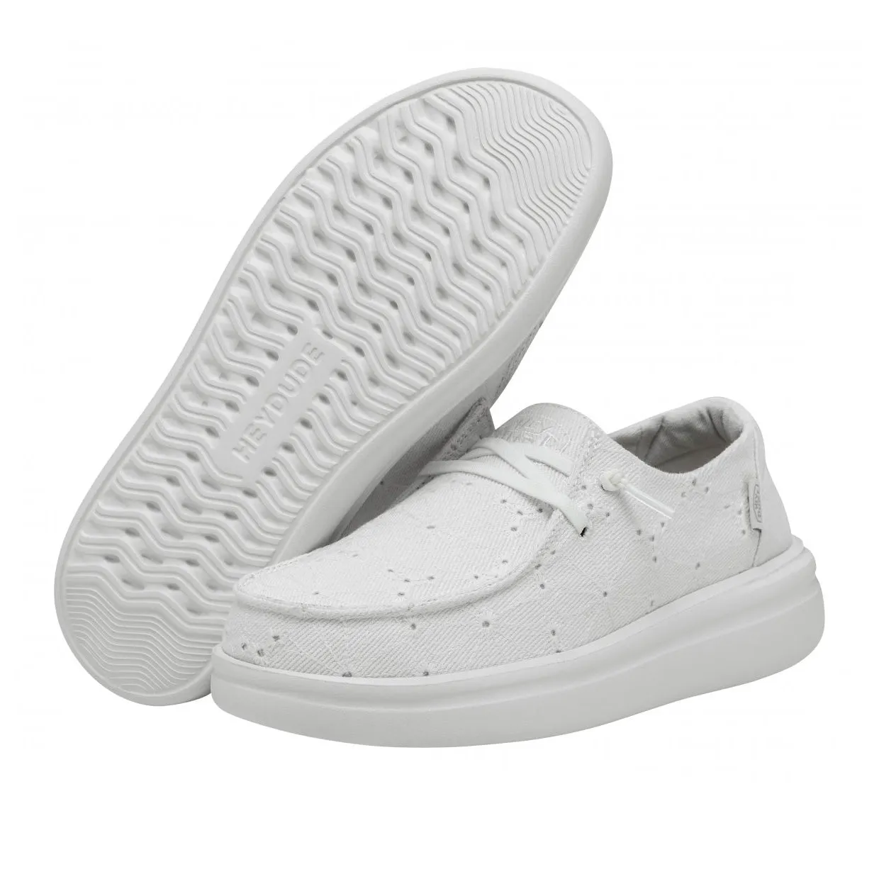 Sneakers Donna Hey Dude Wendy Rise Eyelet W Bianco