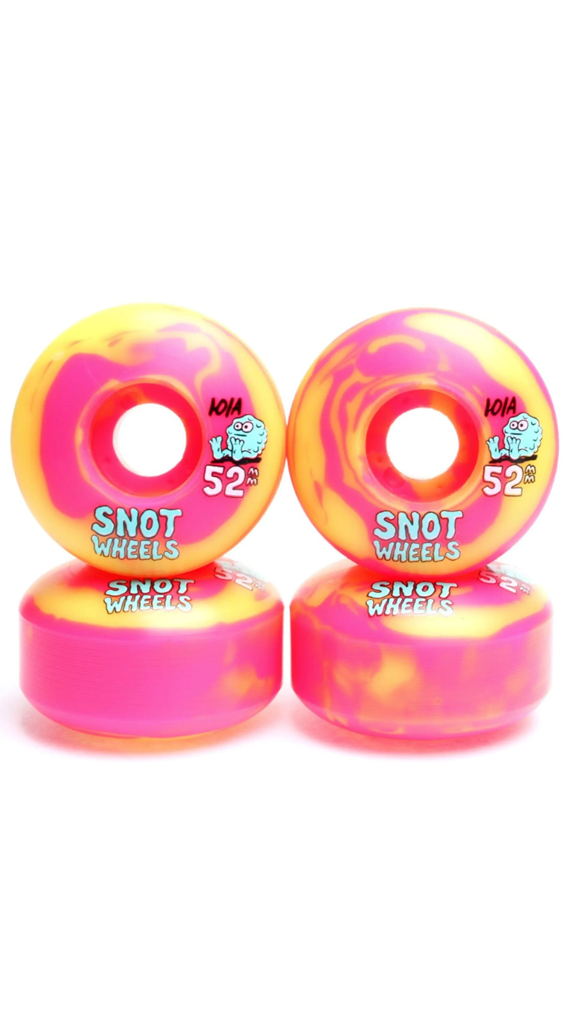 SNOT WHEELS Swirls 52mm 101A Skateboard Wheels- Ruedas