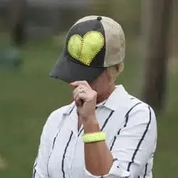 Softball Heart Hat