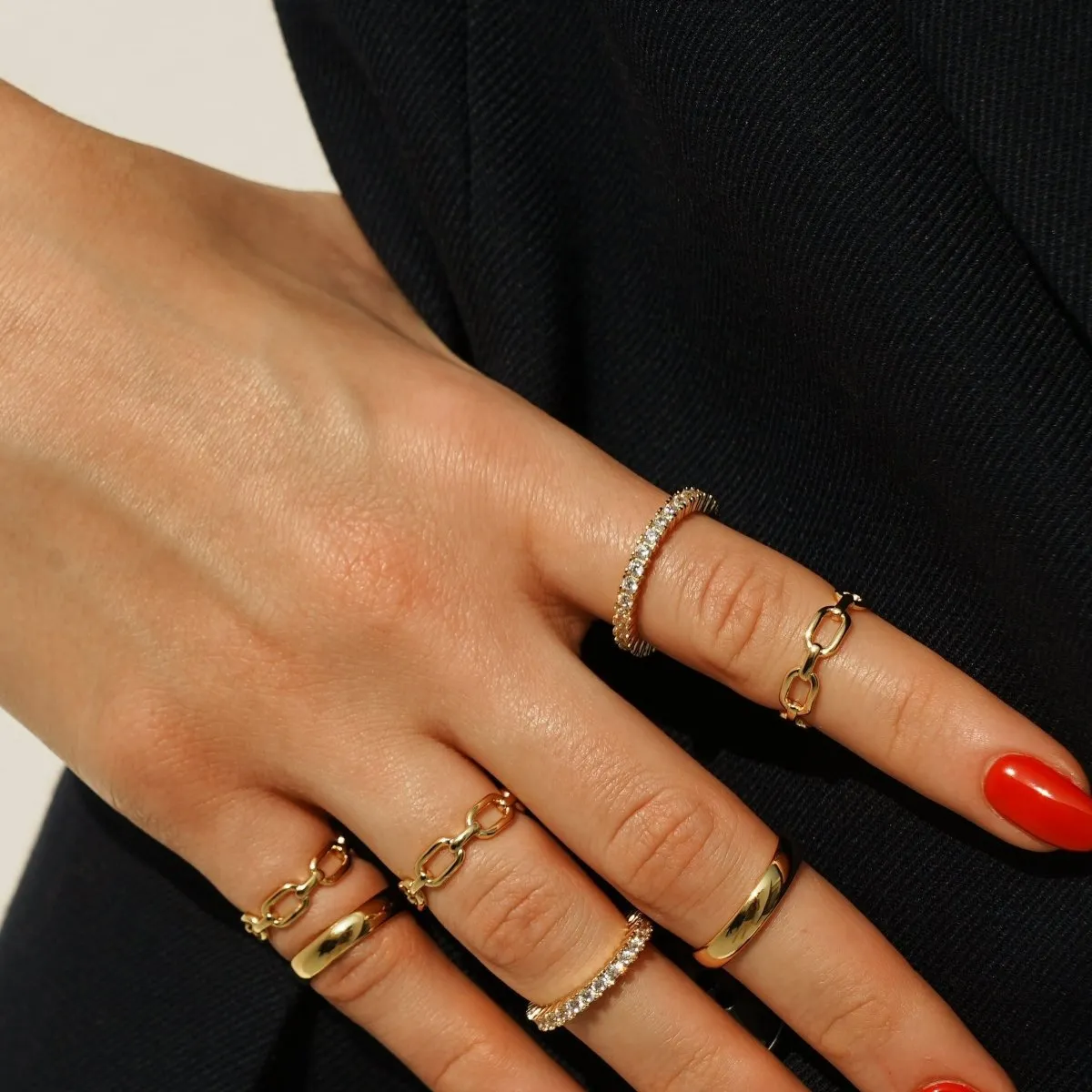 SPARK PAVE LINK RING