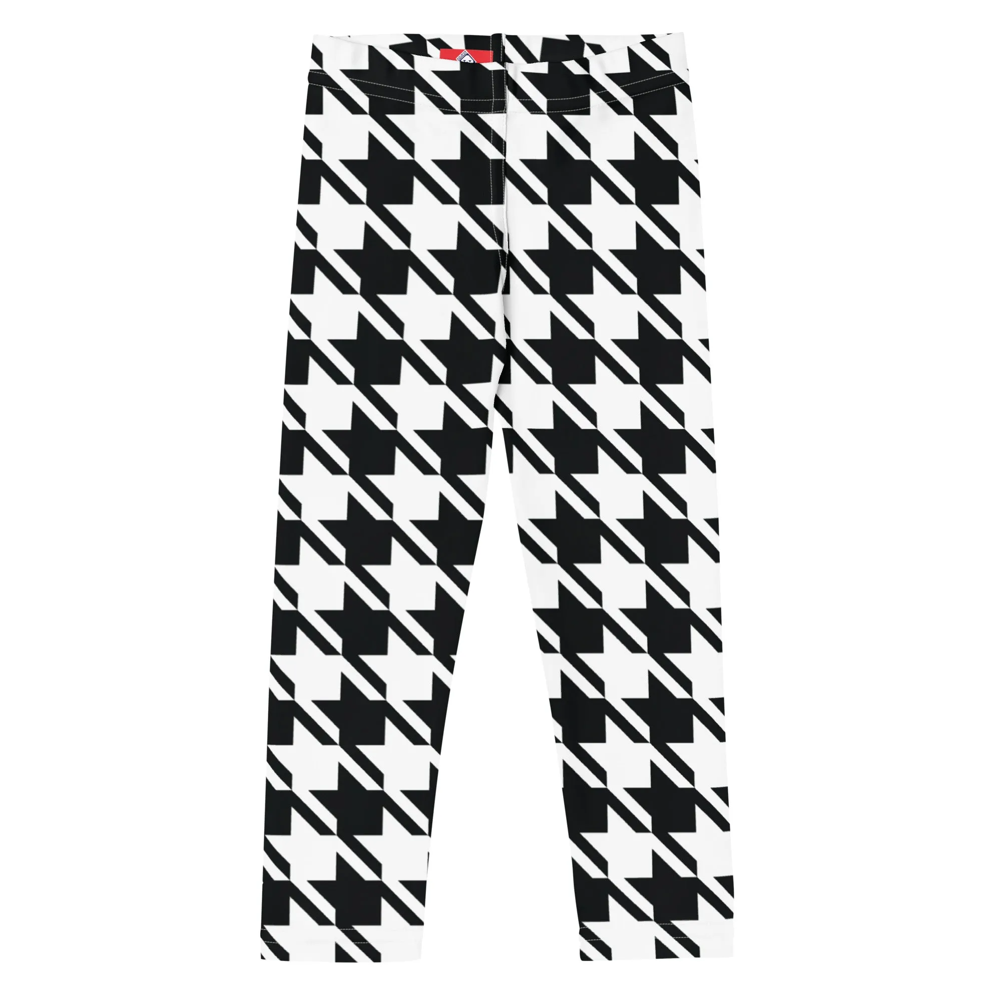 Sporty Style: Houndstooth Athletic Workout Leggings for Boys