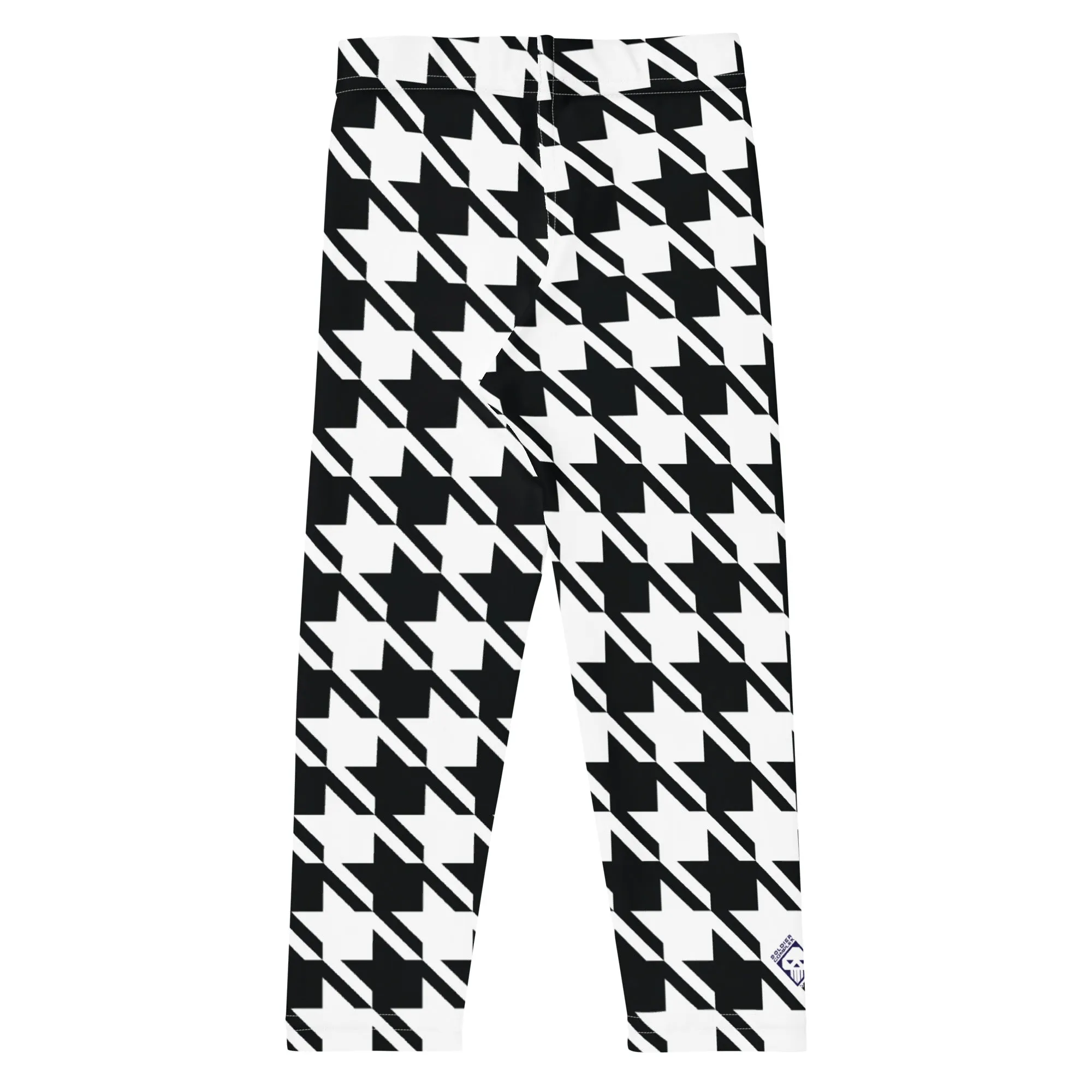 Sporty Style: Houndstooth Athletic Workout Leggings for Boys