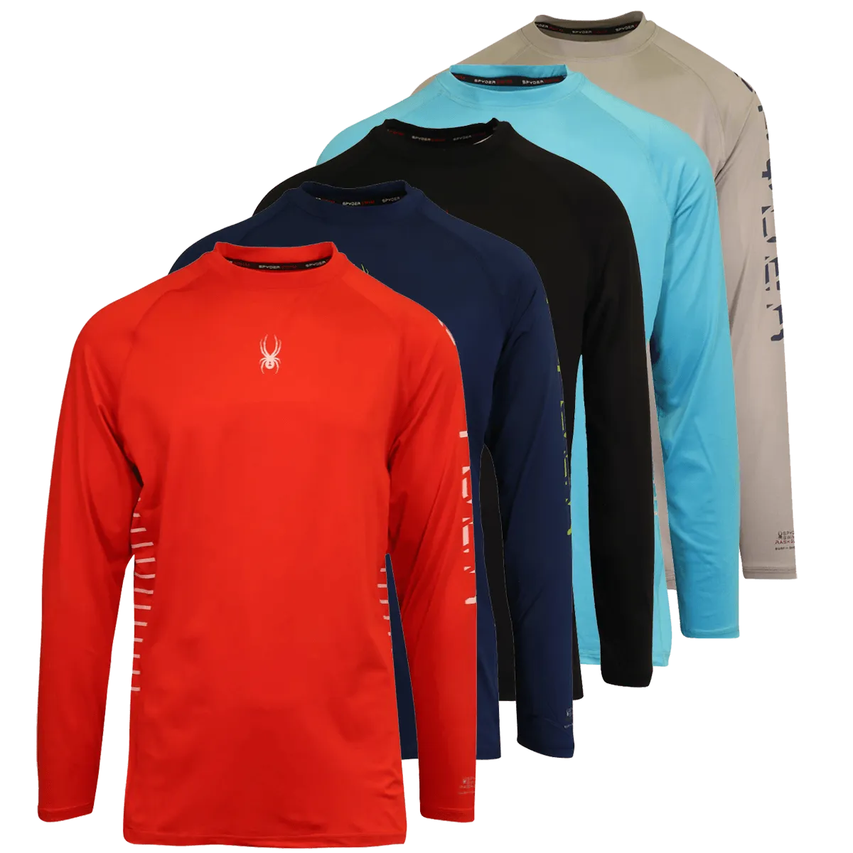 Spyder Men's T-Shirt UPF30  Rash Guard Long Sleeve