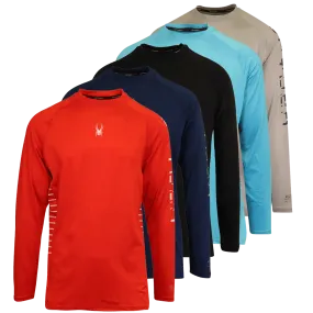 Spyder Men's T-Shirt UPF30  Rash Guard Long Sleeve