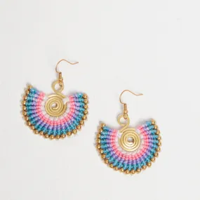 Statement Earrings in Violet Mix