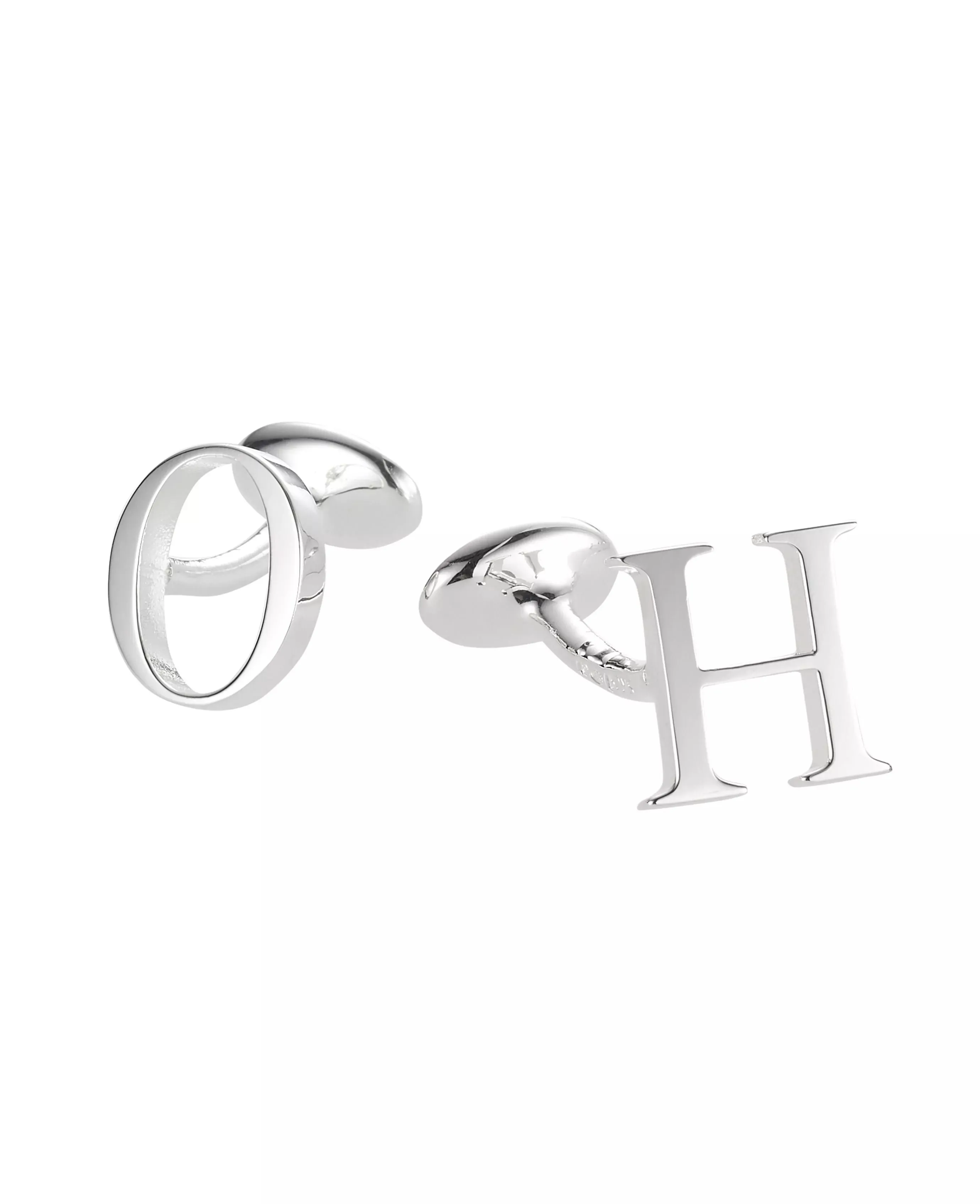 Sterling Silver Initial Single Letter Cufflink