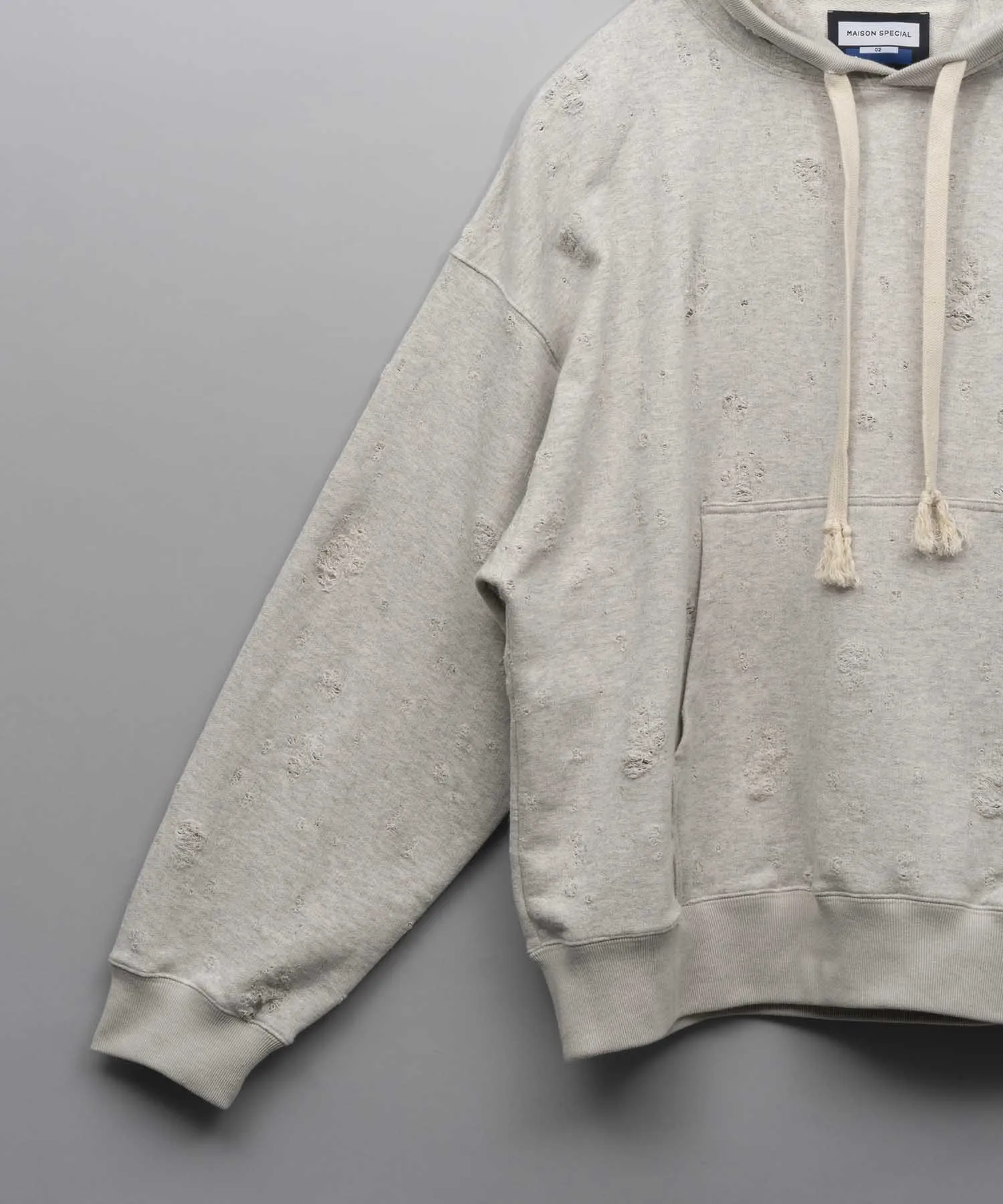 Sweat Jacquard Prime-Over Pullover Hoodie