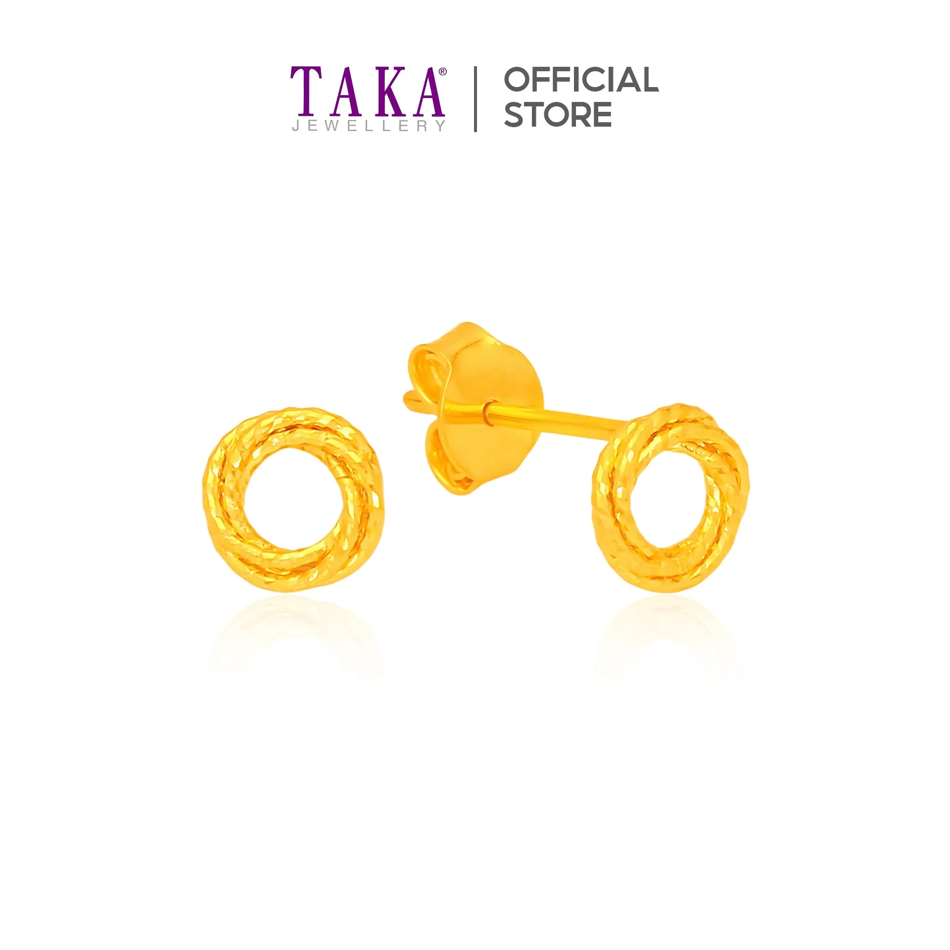 TAKA Jewellery 999 Pure Gold Earrings