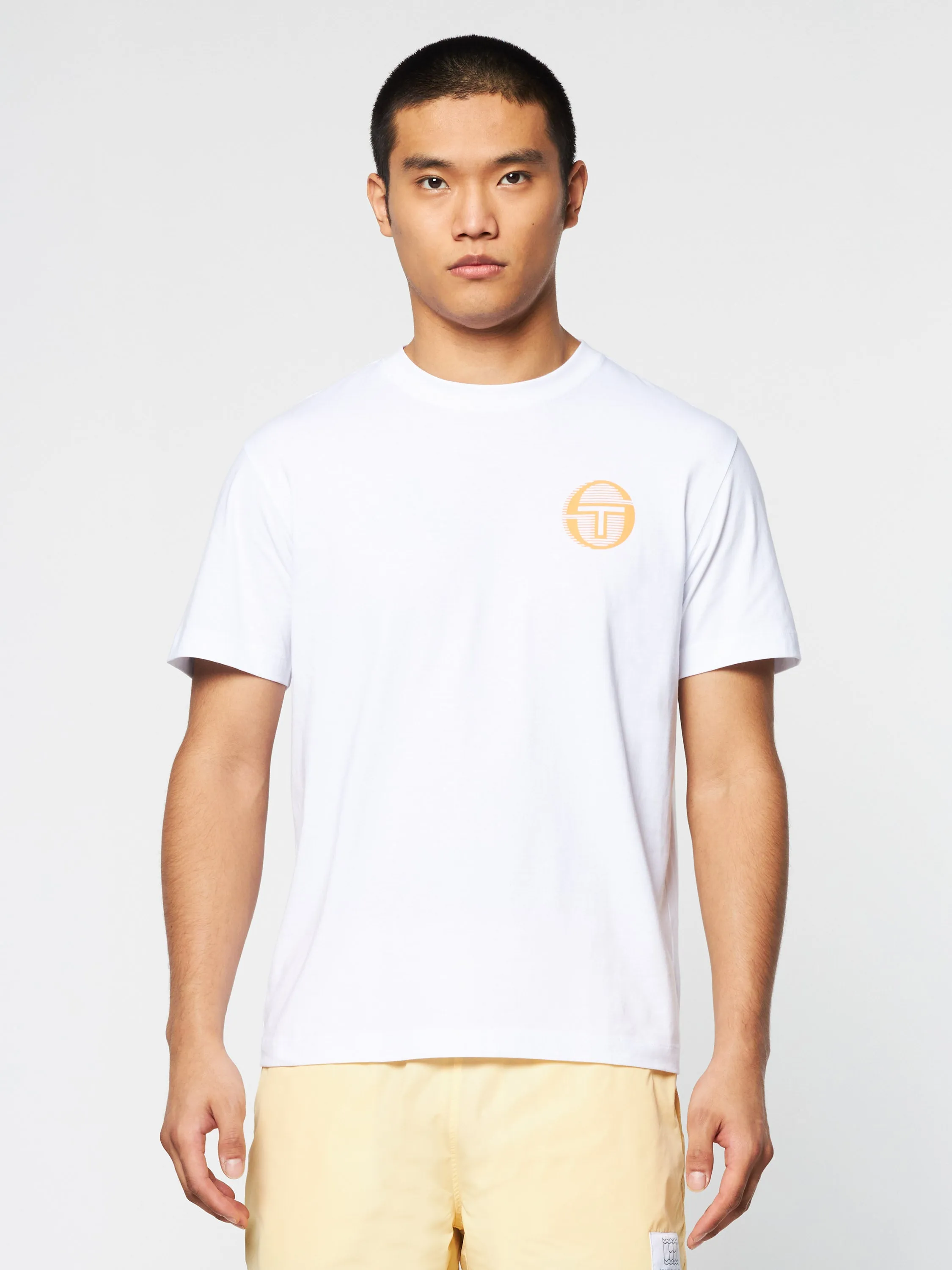 Tenda T-Shirt- Brilliant White/ Tangerine