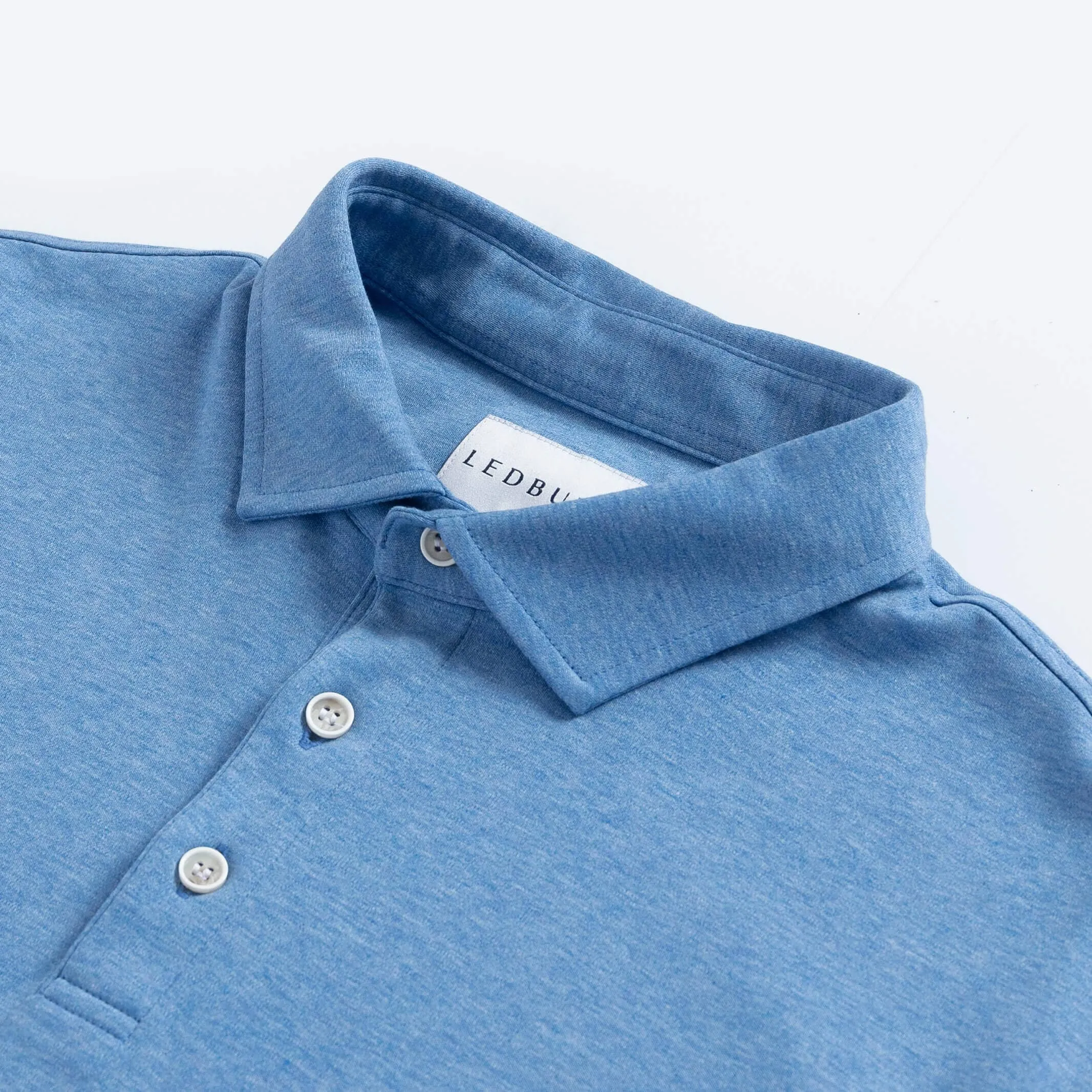 The Blue Heather Arlon Knit Custom Polo