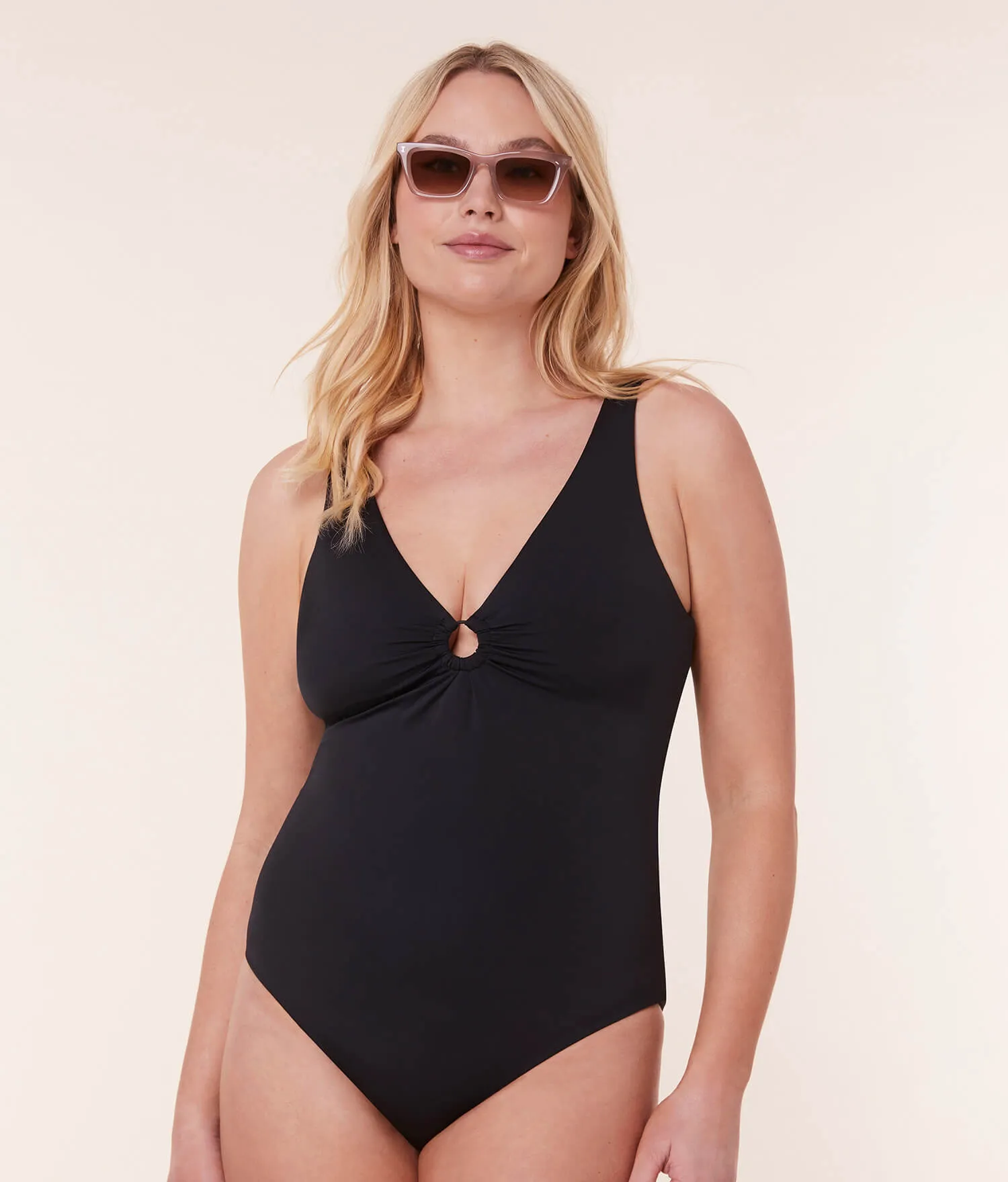 The Bonita One Piece - Eco Nylon - Black - Long Torso