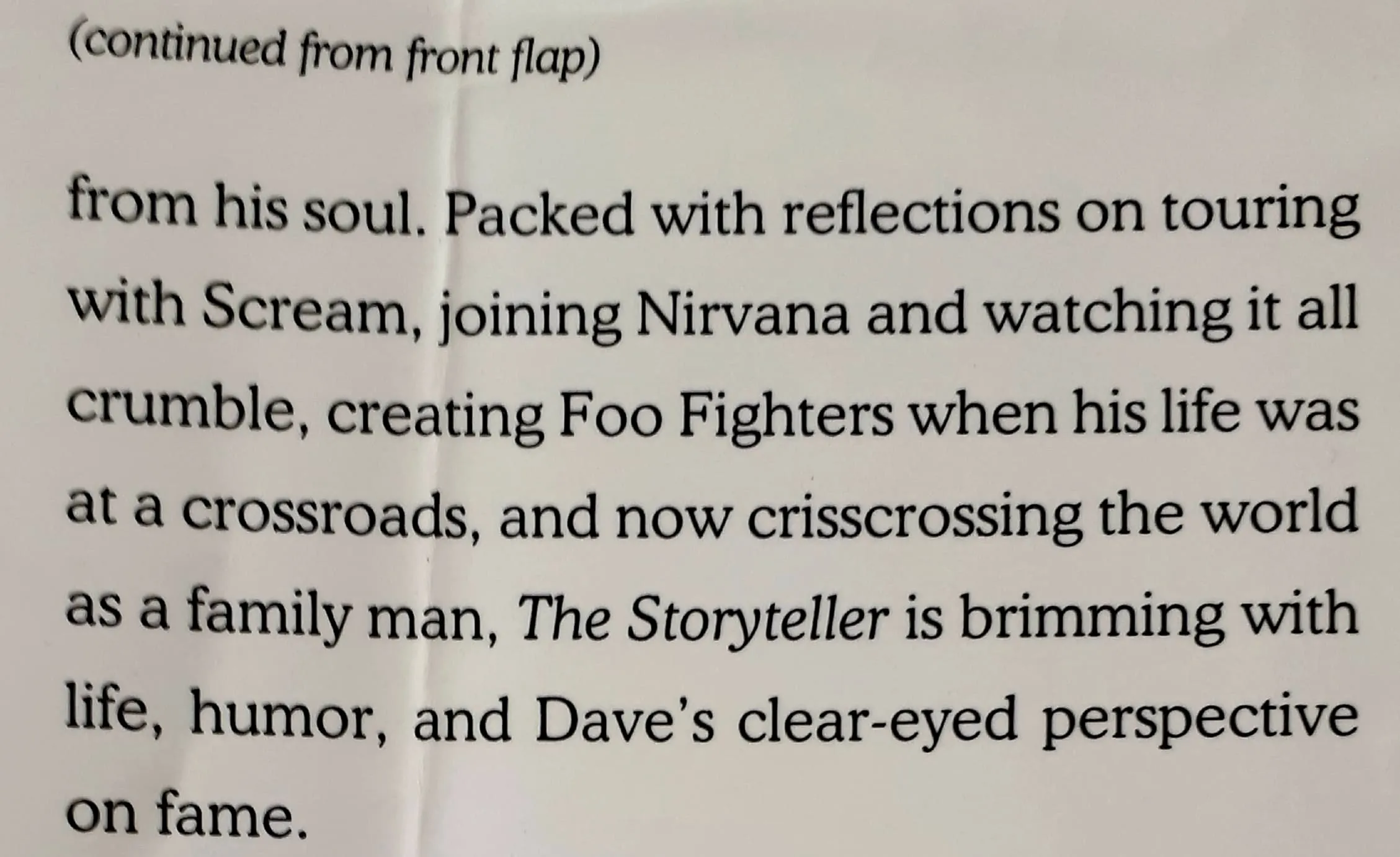 THE STORYTELLER - Dave Grohl