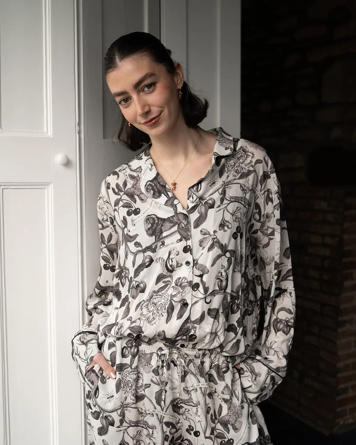 Tree of Life Monochrome Long Pyjamas