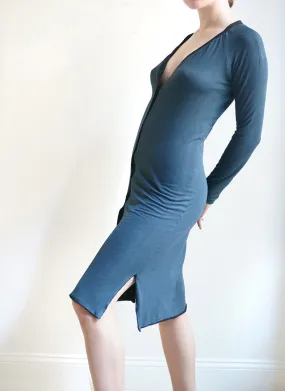 VERSA CARDIGAN DRESS (Blue/Black)