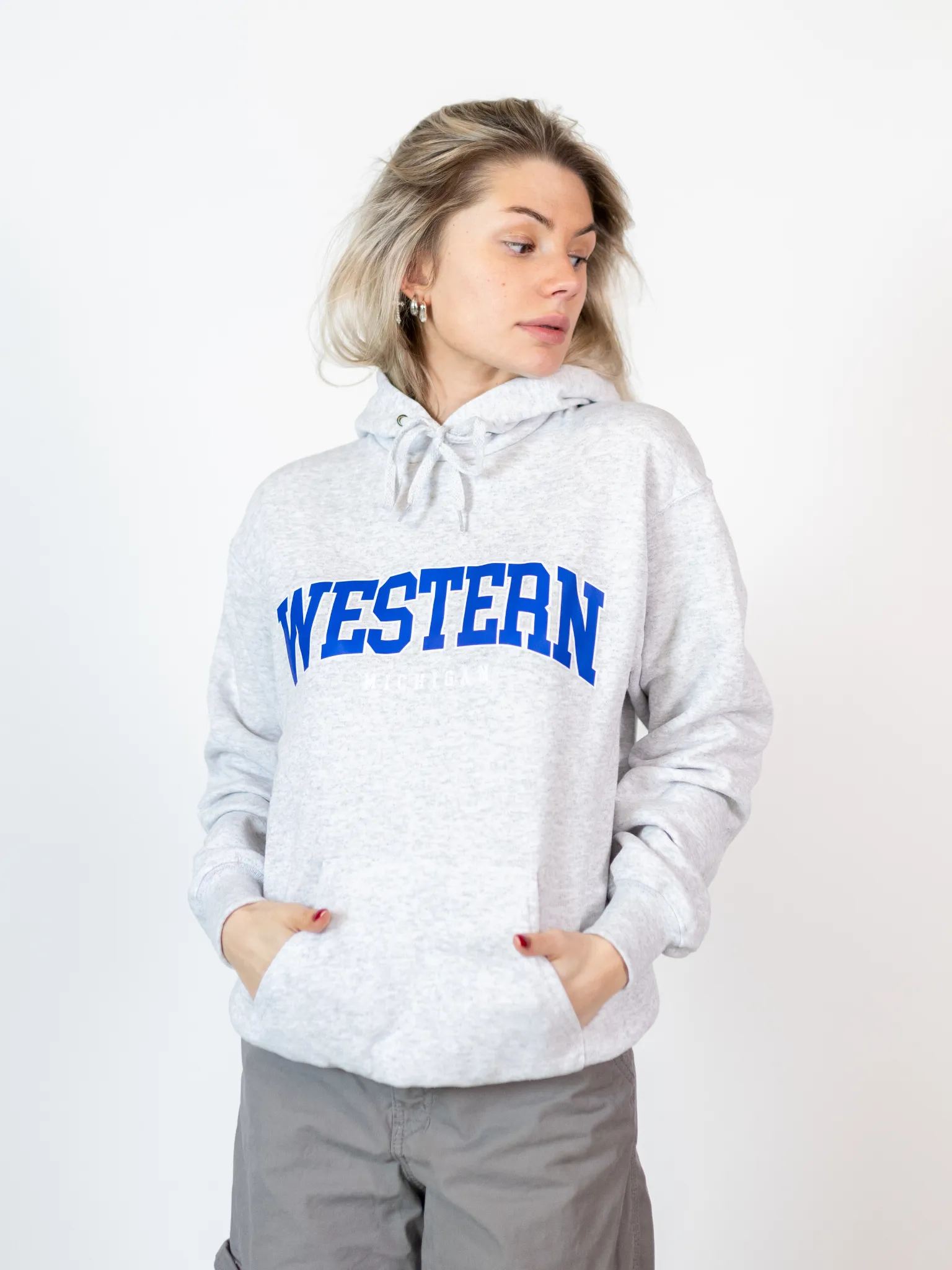 WESTERN MICHIGAN HOODIE - GRÅ