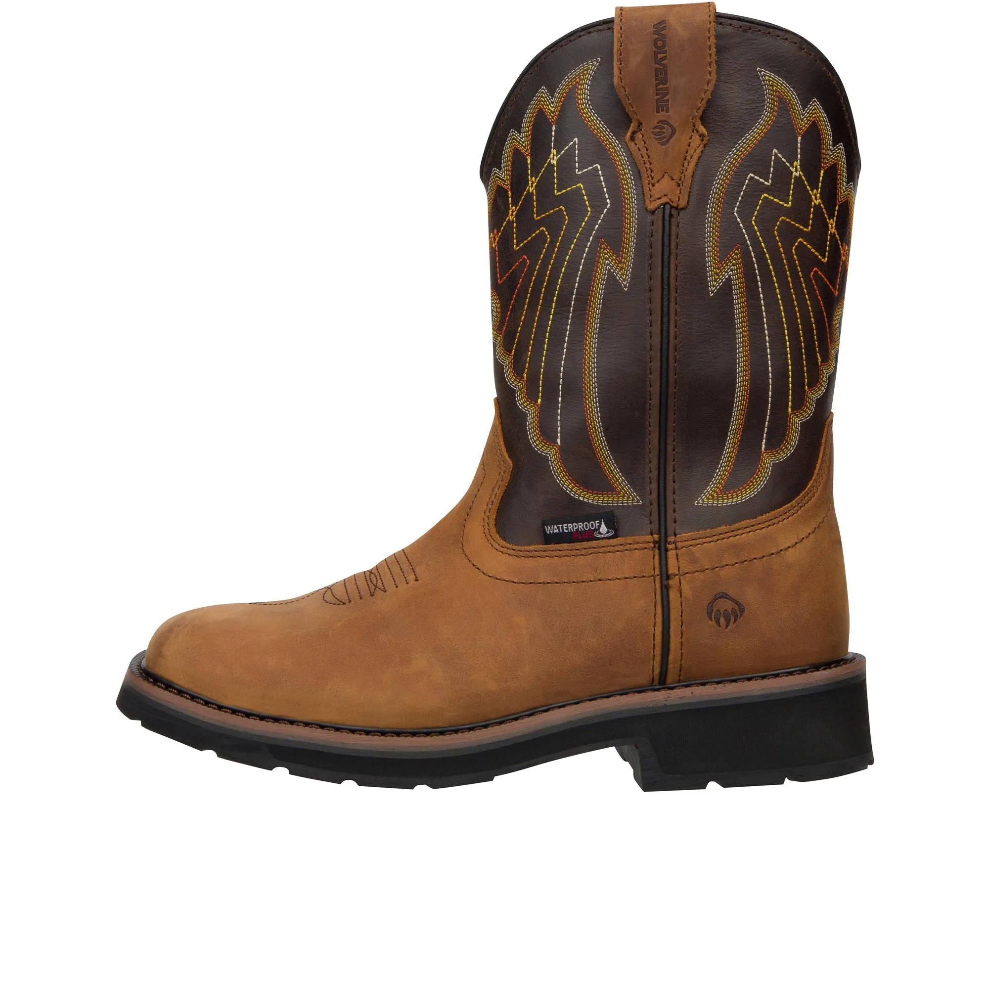 Wolverine Rancher Eagle Wellington Work Boot Steel Toe Sudan Brown