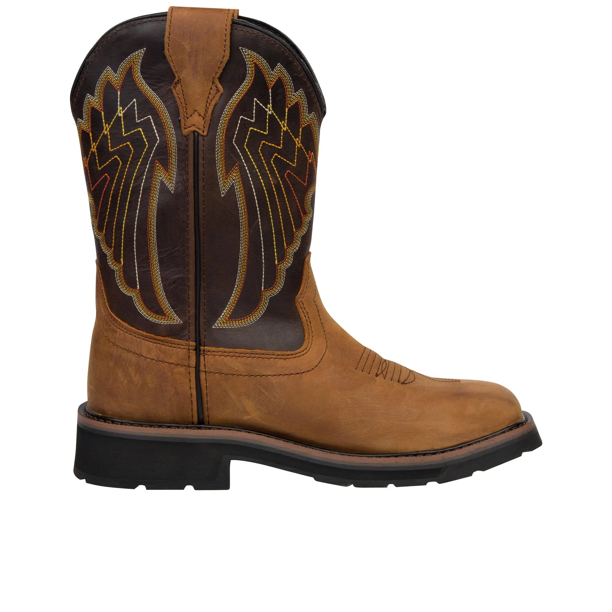 Wolverine Rancher Eagle Wellington Work Boot Steel Toe Sudan Brown