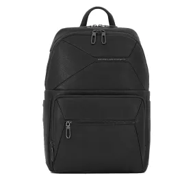 Zaino Uomo PIQUADRO porta Pc 14 in Pelle Colore Nero Linea Rhino - CA6249W118